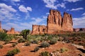 Organ rock formation of Arches National Park, Utah, USA Royalty Free Stock Photo