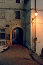 Soave, Italy-August 4, 2018: The castle of Soave, is one of the most valuable fortifications in the Veneto region. Royalty Free Stock Photo