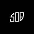 SOB letter logo design on black background. SOB creative initials letter logo concept. SOB letter design