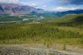 Sob river valley on a August day. Polar Urals. YaNAO