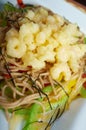 Soba Noodle and Tempura Seafood and Vegetables