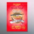 Soba noodle week poster template