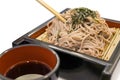 Soba ramen is buckwheat noodles, japanese style food.