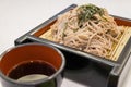 Soba ramen is buckwheat noodles, japanese style food.