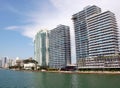SoBe Condos on the Shore of Biscayne Bay Royalty Free Stock Photo