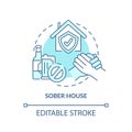 Sober house concept icon Royalty Free Stock Photo