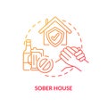 Sober house concept icon