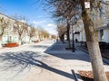 Sobornaya Street in Gatchina town in spring