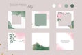 Instagram backgrounds, social media stories, posts feed layouts. pink green watercolor