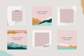 Minimal abstract Instagram social media story post feed background, web banner template. colorful spring pastel torn ripped paper