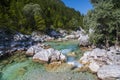 Soca/Isonzo river, Slovenia Royalty Free Stock Photo