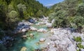 Soca/Isonzo river, Slovenia Royalty Free Stock Photo