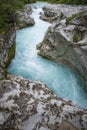 Soca river in Slovenia Royalty Free Stock Photo