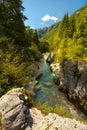 Soca river, Triglav National Park, Slovenia Royalty Free Stock Photo