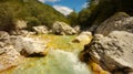 Soca river, Triglav National Park, Slovenia Royalty Free Stock Photo