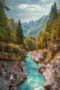 Soca River in Triglav National Park, Slovenia