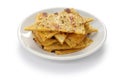 Socca, farinata, chickpea pancake Royalty Free Stock Photo