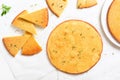 Socca gluten-free chickpea flatbread Royalty Free Stock Photo