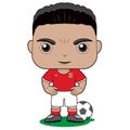 Cute football player illustration