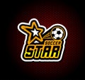 Soccer badge logo template, football design.