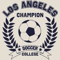 soccer badge Los Angeles champion t-shirt