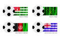 Soccer Ball with Abkhazia, Adygea, Afghanistan and