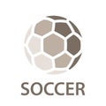 Soccer ball brown icon symbol