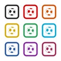 Soccer ball club logo icon, color set Royalty Free Stock Photo