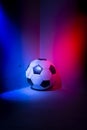 Soccer ball in the corner Royalty Free Stock Photo