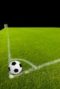 Soccer Ball on Corner Point Royalty Free Stock Photo