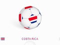 Soccer ball with the Costa Rica flag, football sport equipment Royalty Free Stock Photo