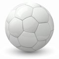Soccer ball 3D icon, white shiny football sphere