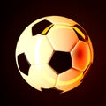 Soccer ball on dark background 3d render