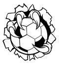 Soccer Ball Eagle Claw Talons Ripping Background