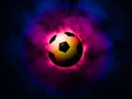 Soccer ball energetic background Royalty Free Stock Photo