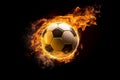 Soccer ball explosive energy. Generate Ai