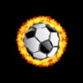 Soccer Ball Fire Illustration background Royalty Free Stock Photo