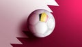 Soccer ball with the flag of Belgium on a colorful background- world soccer championship concept Royalty Free Stock Photo