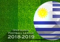 Soccer ball flag ,Grass,net, football field.Illustration design idea and concept think creativity. Royalty Free Stock Photo