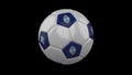 Soccer ball with flag Guam, 3d rendering