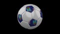 Soccer ball with flag Montserrat, 3d rendering