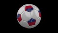 Soccer ball with flag Samoa, 3d rendering Royalty Free Stock Photo