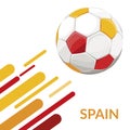 Soccer Ball with Flag of Spain.