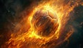 soccer ball in flames wallpaper