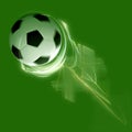 Soccer ball flying abstract Royalty Free Stock Photo