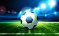 Soccer ball and Football Arena 2018 Royalty Free Stock Photo