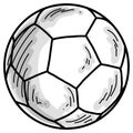 Soccer Ball Football Doodle Drawing Illustration Vector Art