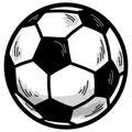 Soccer Ball Football Doodle Drawing Illustration Vector Art