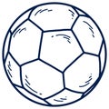 Soccer Ball Football Doodle Drawing Vector Illustration