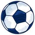 Soccer Ball Football Doodle Drawing Vector Illustration Icon